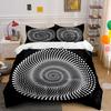 Abstract Spiral Pattern Art Set Exquisite Three-Piece Bedding Set Gift For Kids And Adults