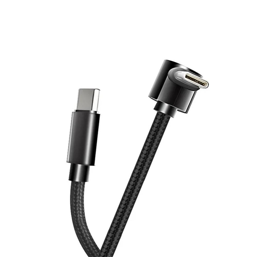 60W USB C To USB C Cable 90 Degree Elbow Fast Charge Phone Charger Data Cord For  iPhone Samsung Xiaomi Huawei Type C Quick Wire