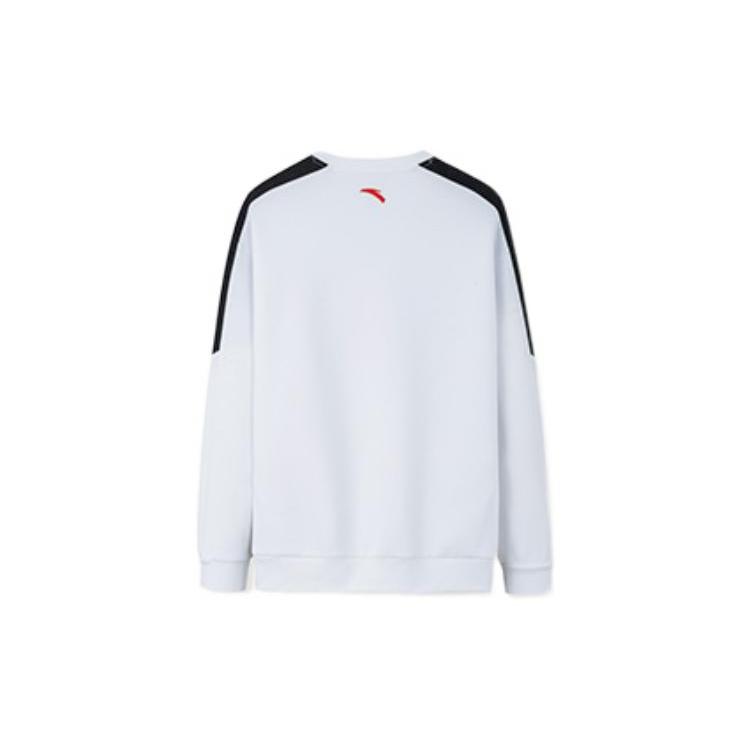 Anta Comprehensive Training Collection Sports Lifestyle Collection Sweatshirt Men's White 952237715-1