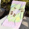 Kawaii A-Azuki Siamese Cat Towel Sports Quick Dry Travel Camping Gear Sandproof Soft Light Large Beach Towel
