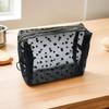 New Travel Black Mesh Cosmetic Bag Zipper Makeup Bag for Women Wash Toiletry Bag Makeup Organizer Portable Storage Pouch