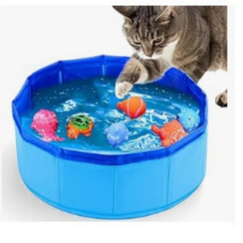 Portable Foldable Waterproof Foot Bath Multifunctional Cat Litter Box Foot Washing Basin Small Animal Bath Sand Tray