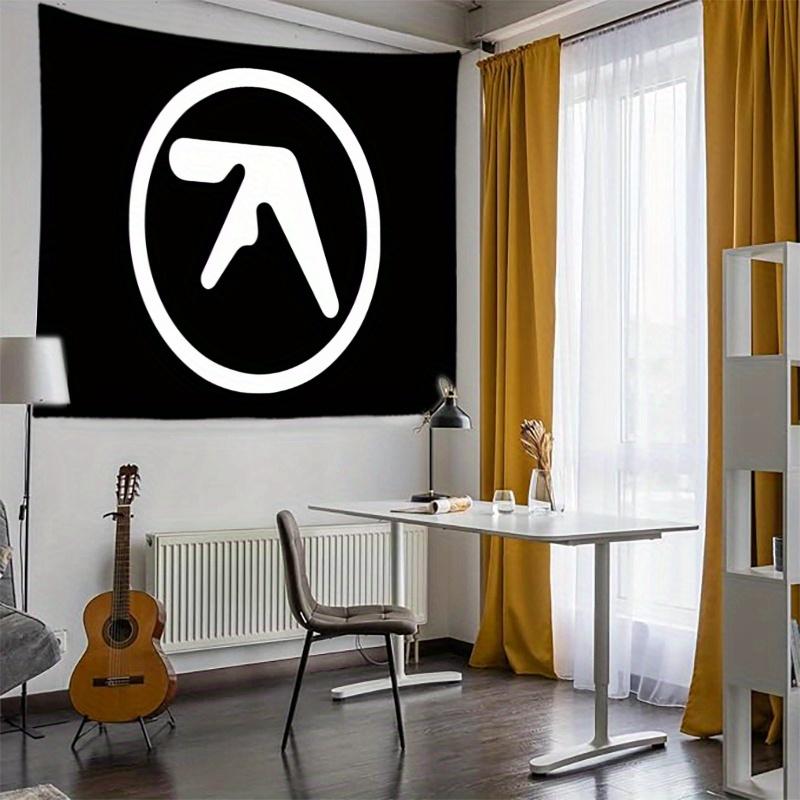 Aphex Twin Logo Tapestry Single Sided 2D Print Iconic Stylish Wall Hanging Home Living Room Bedroom Studio Edgy Vibe Decor Gift