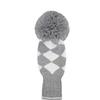 Dark Color Individual Golf Headcover Set of 5 (Grey & White Argyles)