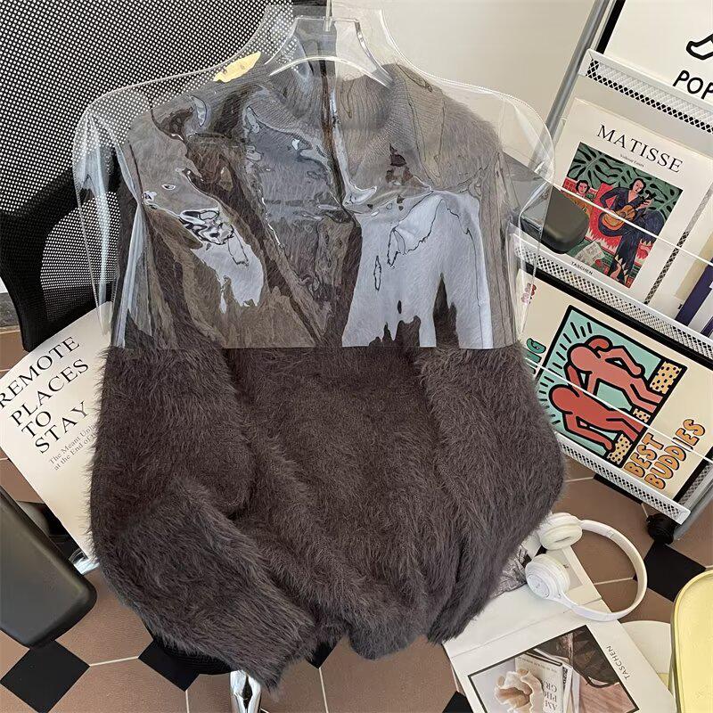 

Women s Soft Knit High-Neck Top, 2025 Autumn/Winter Edition, Loose Fit, Thickened, Versatile, Trendy, Fashionable Double Extra Large