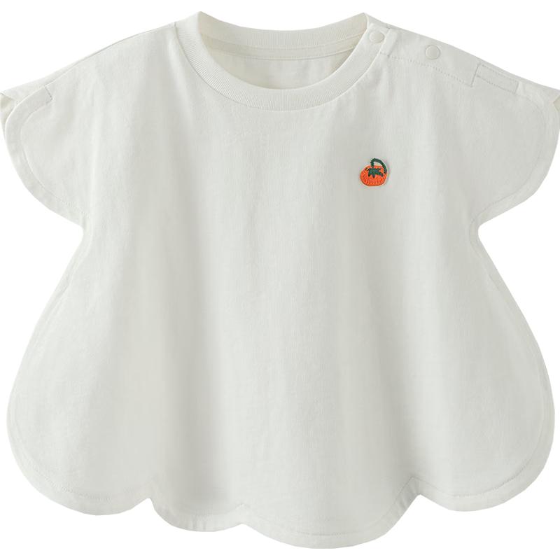 Minibala Pure Cotton Baby Petal Short Sleeve T-shirt 110