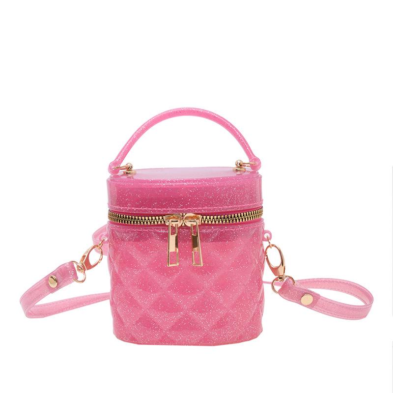 2025 Kids' Jelly Mini Cylinder Crossbody Bag – Cute, Stylish Small Handbag for Makeup & Accessories