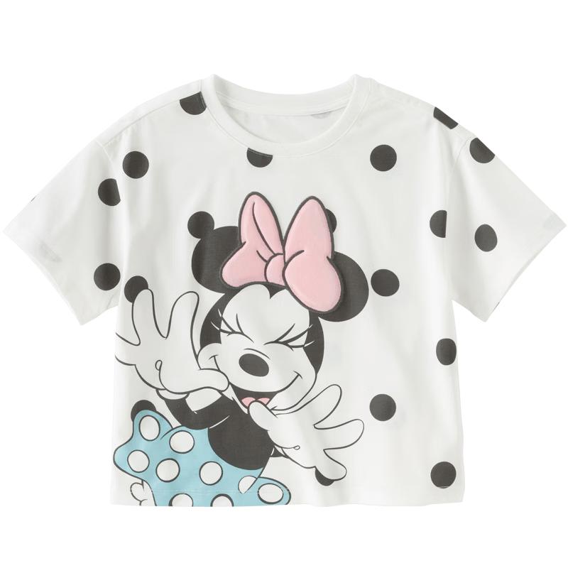 DAVE&BELLA Disney Girls' Cool-Feel Antibacterial Short-Sleeve T-Shirt