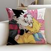 Cute BBoykisserS Cushion Cover Breathable and skinfriendly linen pillowcase square removable and washable cushion