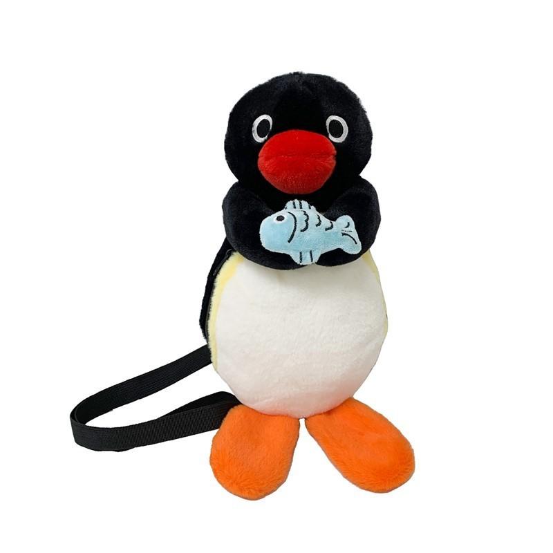 Plush Black Fish Hugging Backpack For Girls With Zipper Closure And Inner Card Pocket