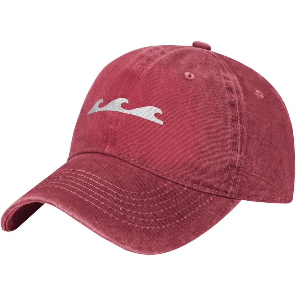 Wellen-Grafik gewaschene Baumwolle Baseballkappe verstellbar niedriges Profil Sonnenhut für Unisex Damen