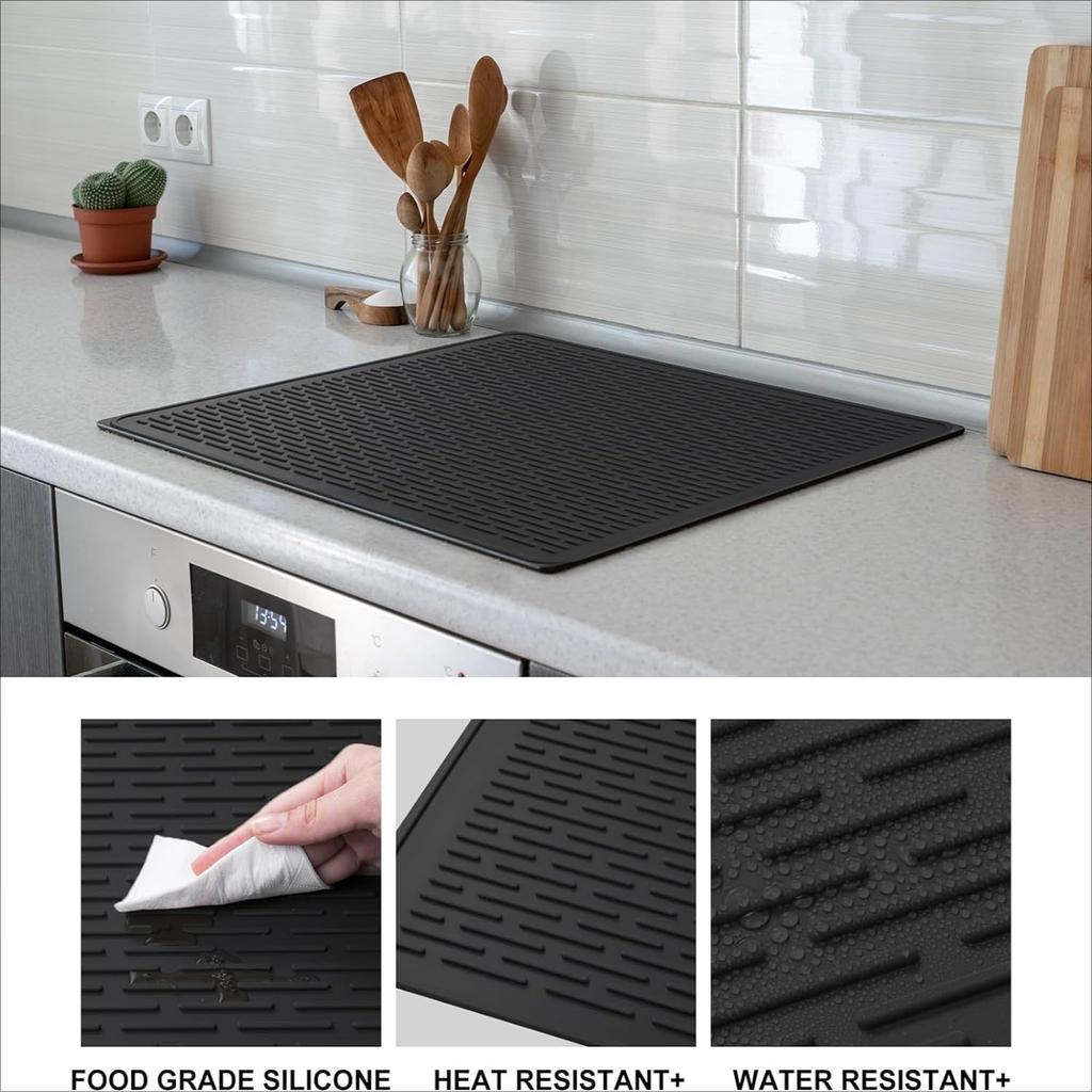 1ks Silikonová podložka na ochranu varné desky pro elektrické varné desky, Podložka na ochranu kuchyňského sporáku, Multifunkční podložka do dřezu