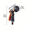 Pistola a Spruzzo da Giardino ad Alta Pressione per Irrigazione Esterna - Ugello Regolabile, Design Leggero in Plastica, Filettatura Standard