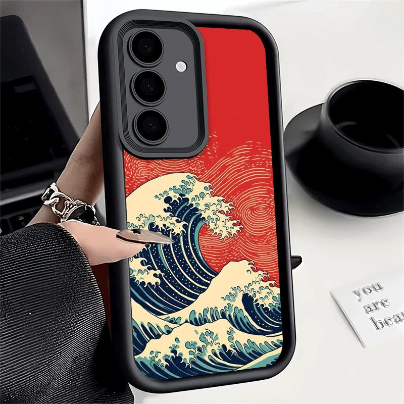 Japanese Wave Kanagawa Surfing Soft Phone Case for Samsung Galaxy S26 Ultra S25 Edge S24 S23 S22 Plus S21 S20 FE 5G Shell Silico