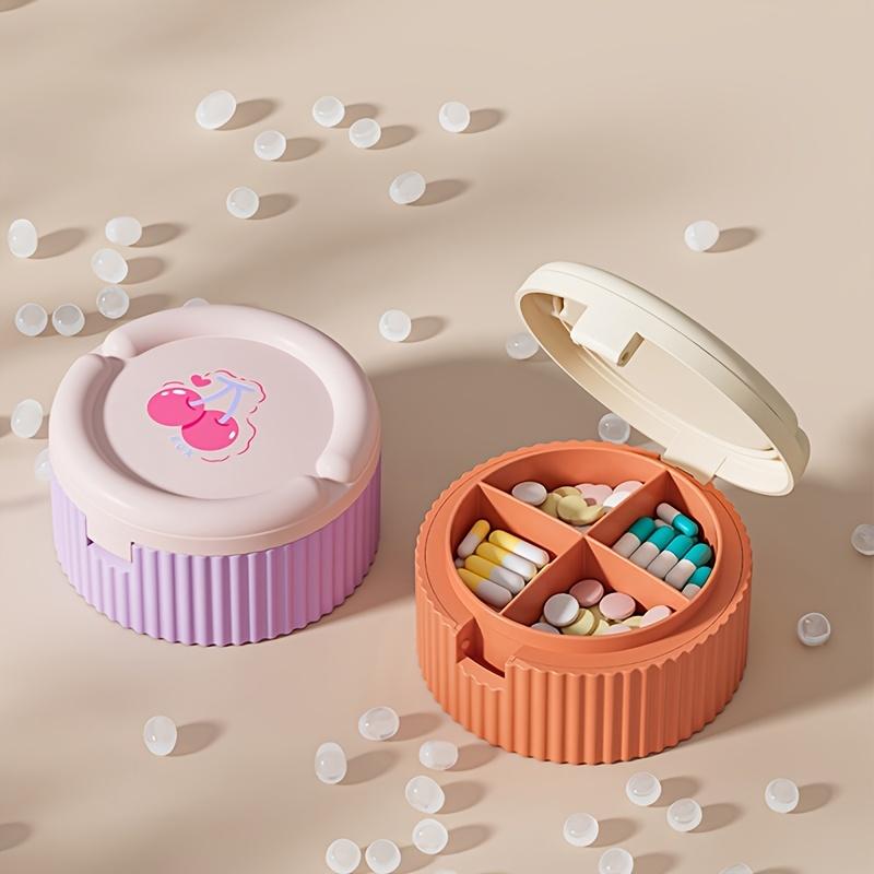 Portable Pills Container Medicine vitamiin Holder Daily Pill Case Small Piller Box for Pocket Purse Space-Saving & Washable