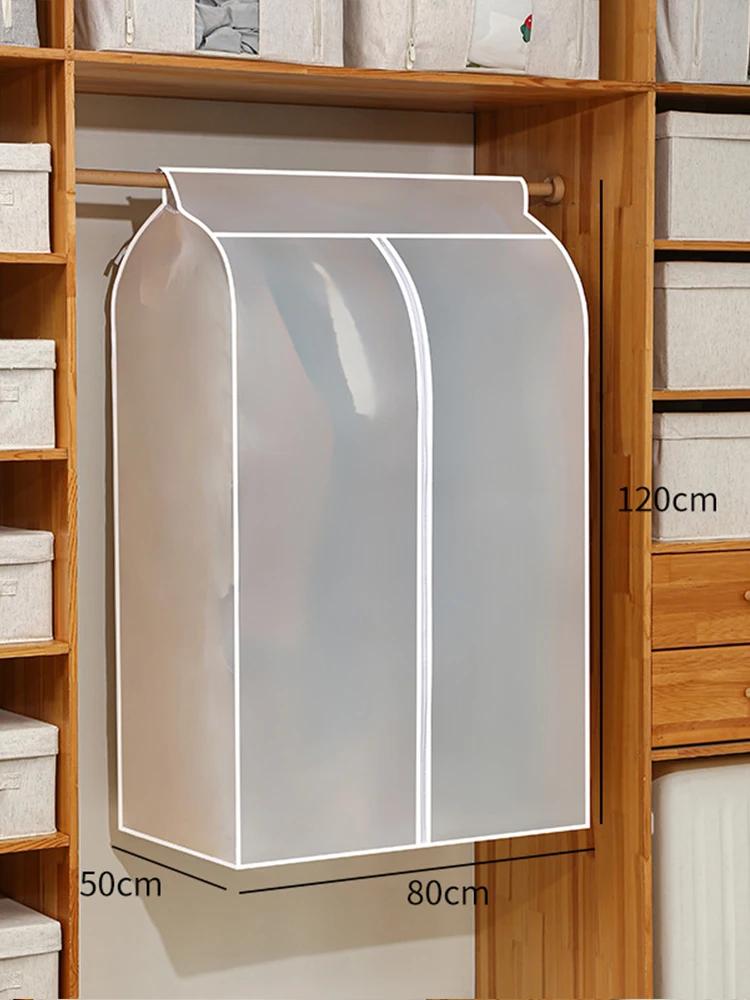 Clothes Dust Cover Dustproof Garment Cloth Storage Waterproof Suit Coat Protector Storage Bag Hanging Organizer for Wardrobe