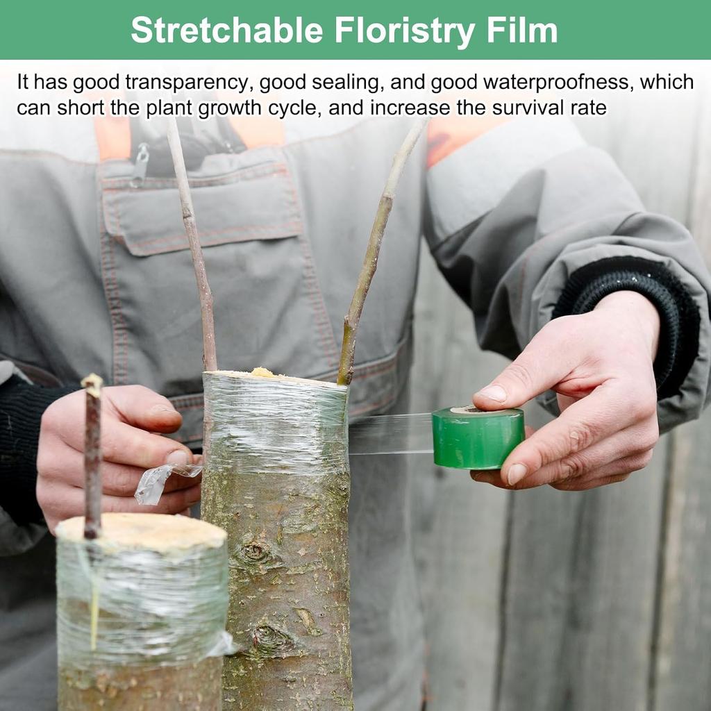 Grafting Film Tape PVC Self-adhesive Stretchable Garden Fruit Tree Plants Tomato Graft Seedlings Vine Protector Wrap Parafilm