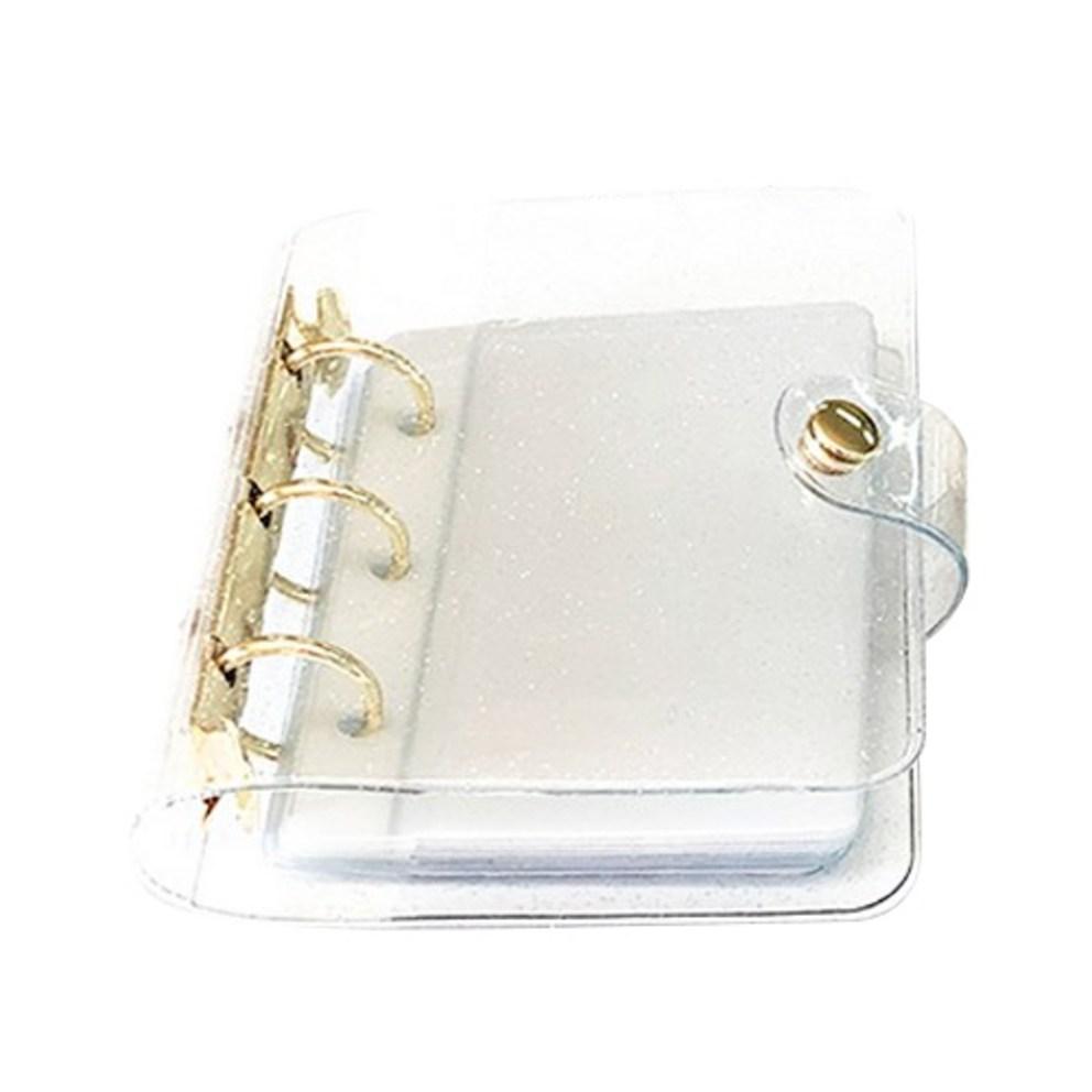 Hihaba Twinkle Glitter Mini Photocard Book 3-Round Binder Album + Insert + Zipper Bag