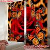 2D flat printing 2pcs Happy Valentine's Day Window Drapes Romantic Red Roses3 Digital Printed Polyester Drapes Festive Holiday