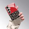 Geometric Pattern 2D Phone Case for Samsung S26 S25 S24 S23 S22 S21 S20 A56 A36 A16 - Electroplated Glass Protective Cover