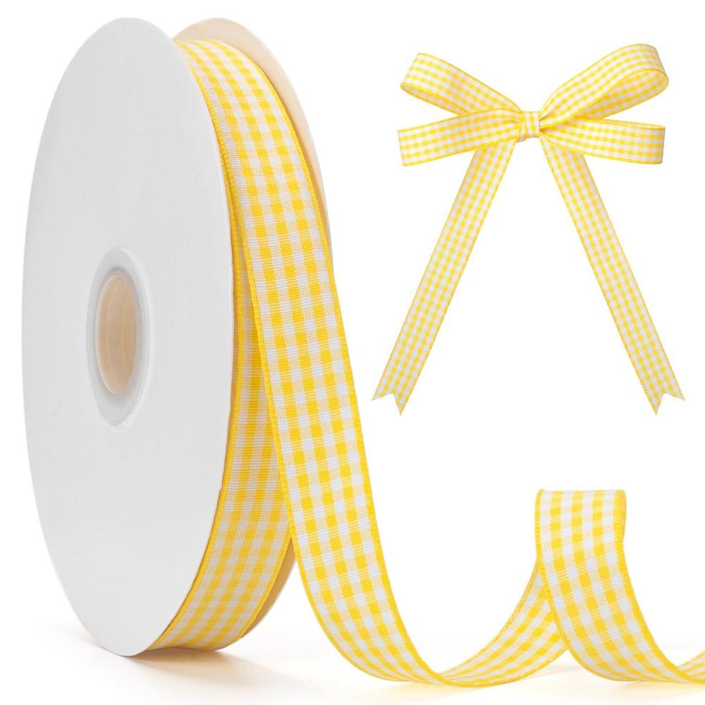 2CM Plaid Ribbon 50 Yard Korean Ribbons Creative Roll of Satin Ribbon Party Decoration