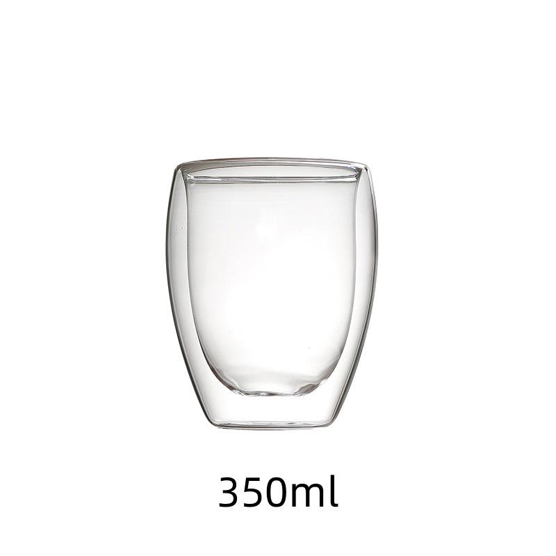 Transparent Double-Layer Insulated Glass Cup - Creative Large Capacity for Coffee, Tea & Wine