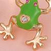 1/2 Pairs Frog-Shaped Earrings Sparking Rhinestones Inlaid
