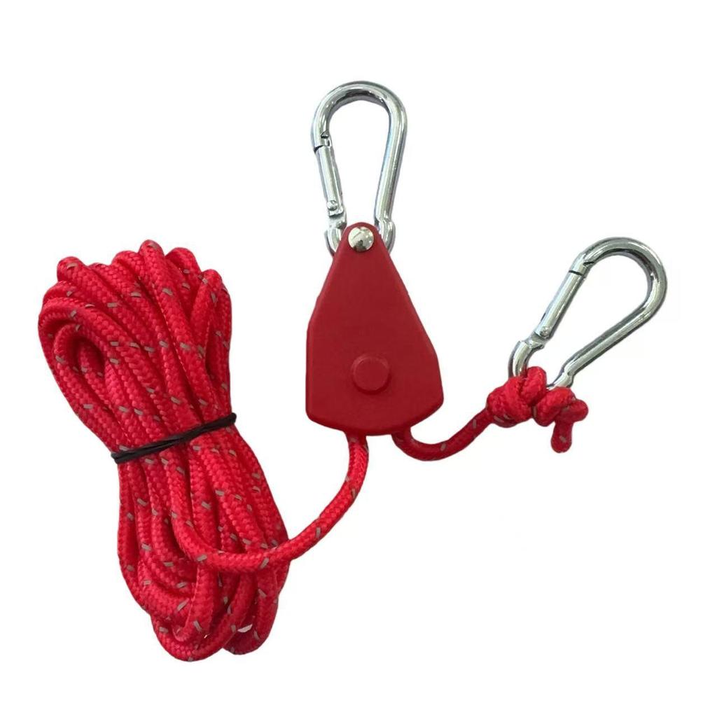 Reflective Outdoor Tarp Rope Pulley Tensioner for Camping Tent