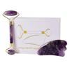 Natural Amethyst RollerJade Set Real Jade Gouache Scraper Jade Massager Gua Sha Board Facial Massager Face Horn Massages Roller