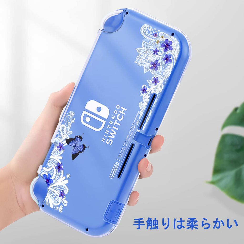 DLseego Switch Lite Clear Switch Lite Detachable PC Transparent Switch Lite Full Easy Pressed Cute Butterfly Design Case, Cover, Cover, Material,
