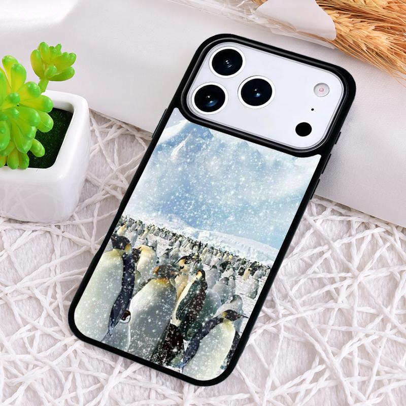 Penguin Snow Arctic Cute Animal Shockproof Phone Case for iPhone 17 Air 16e 15 11 12 14 13 Pro Max Cover Coque
