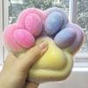 Non-Toxic 14Cm Gradient Color Cat Paw Pinch Decompression Toy Squishy Fidget Toy Relax Squeeze Toy Slow Rebound Stress Relief Cat Claw Toy