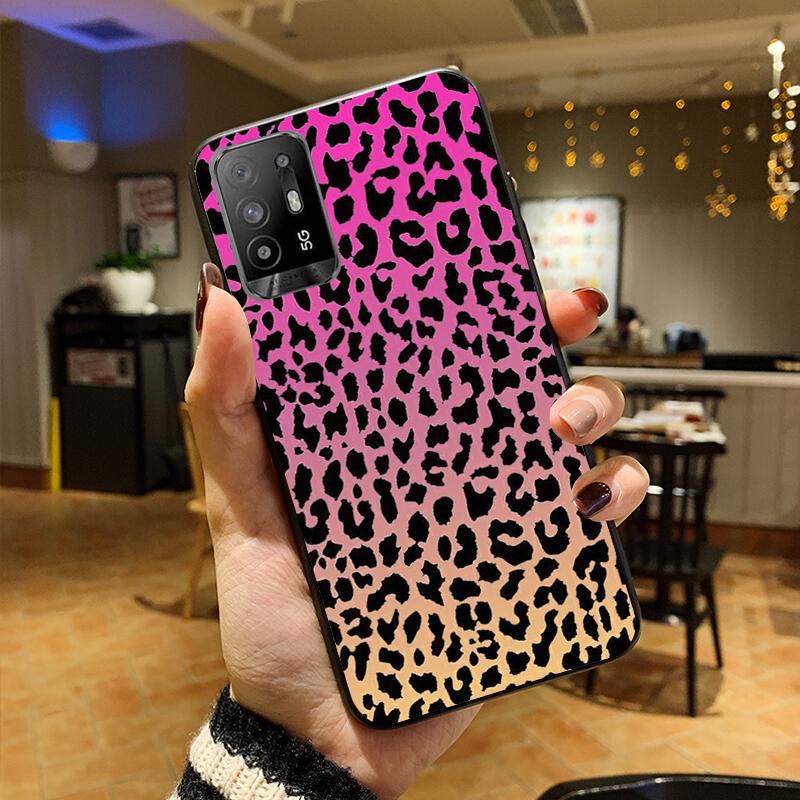 Leopard Phone Case for OPPO A54 A74 A94 A53S A9 A5 A15 A16 A91 A96 A76 Reno8 8Pro Reno2 Z
