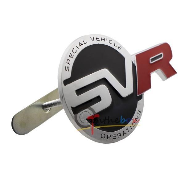 SVR Badge Car Boot Metal Front Grill Grille Emblem for Sport Supercharged SVR