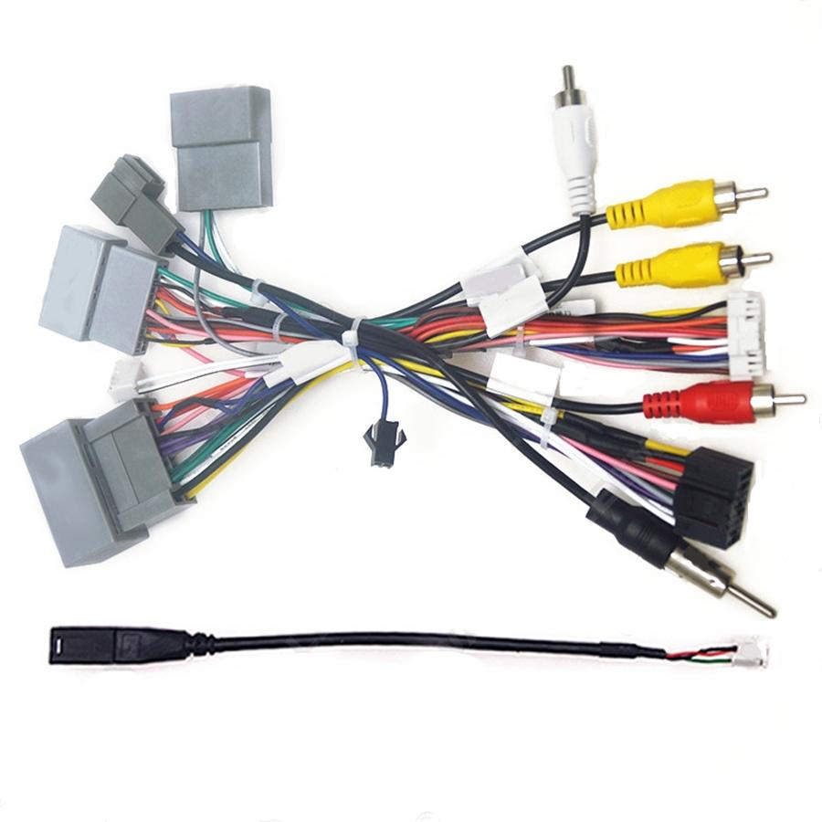 16Pin Car Android Stereo Wiring Harness w/Canbus For Honda Fit Vezel Jade XR-V