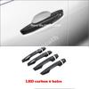 RHD LHD For Mitsubishi Xpander 2018 19 20 21  25 2026 ABS carbonfiber Car Side Door Handle bowl Catch Cover Protection Trim