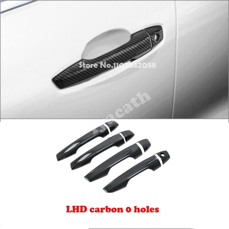 RHD LHD For Mitsubishi Xpander 2018 19 20 21 25 2026 ABS carbonfiber Car Side Door Handle bowl Catch Cover Protection Trim