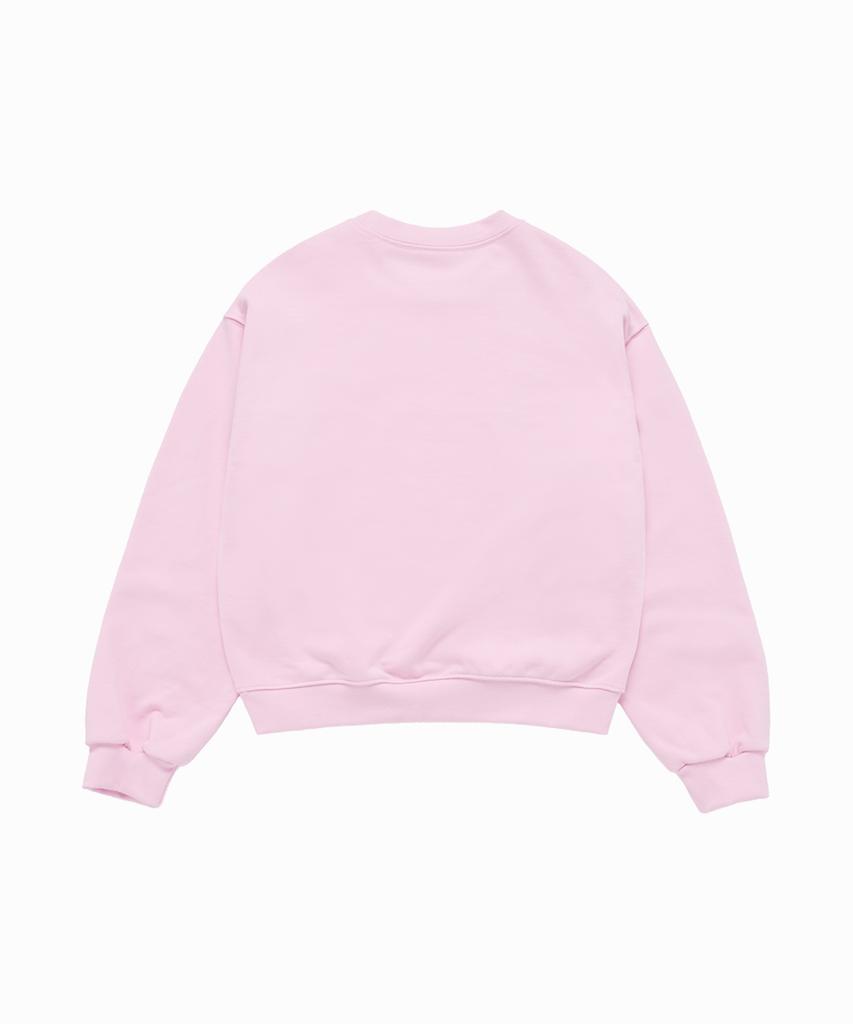 ACME DE LA VIE Woman Round Font Lettering Crop Sweatshirt (3 Color)