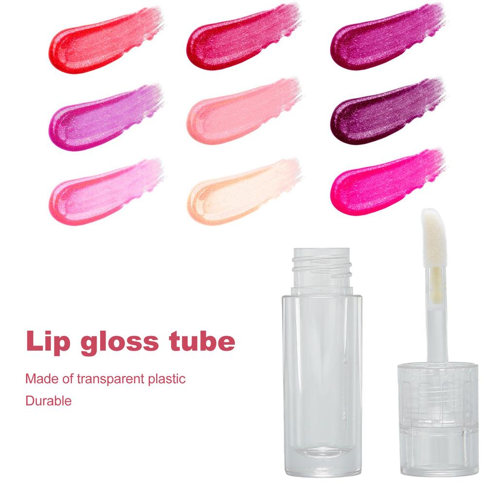2ml Lip Gloss Tube Empty Transparent Portable Lightweight Refillable Empty Lip Balm Bottle