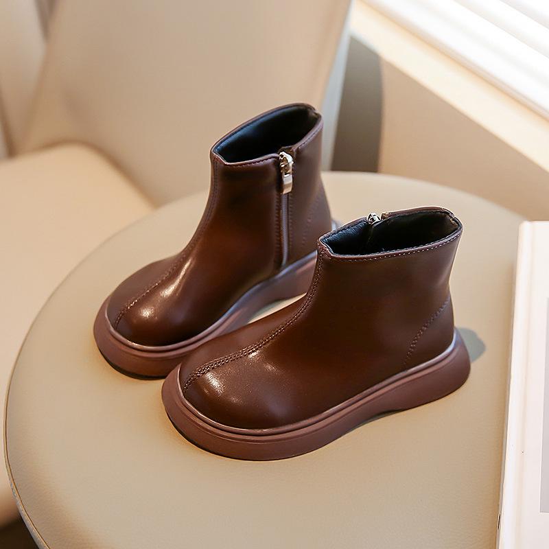 

Демисезонные/Зимние Ботильоны для Девочек с Нескользящей Подошвой и Вельветовой Подкладкой 25