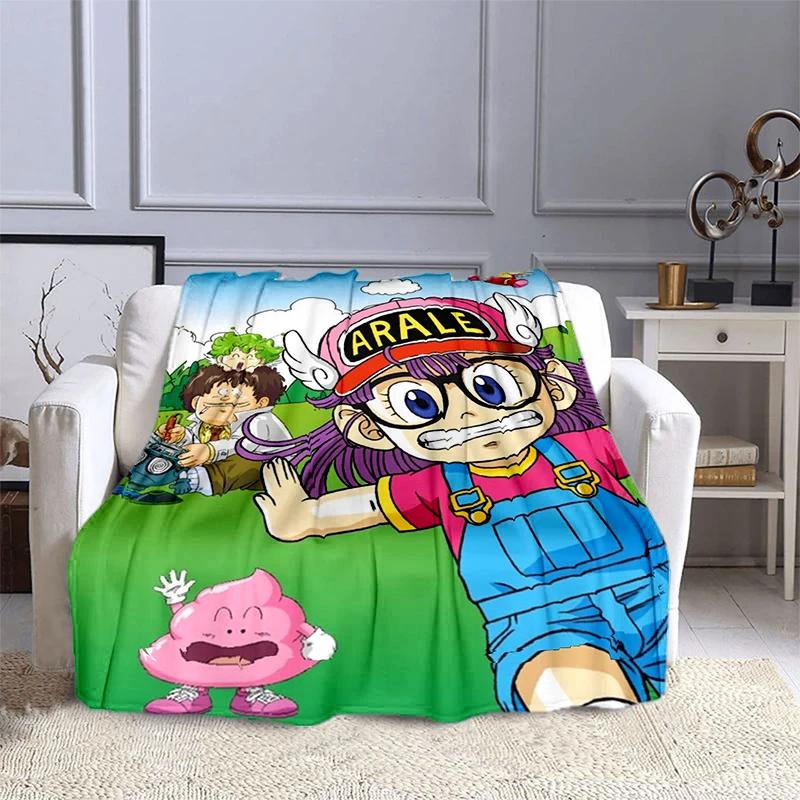DR Slump Arale Chan Anime Printed Blanket Children's Warm Blanket Soft and Comfortable Blanket Home Travel Blanket