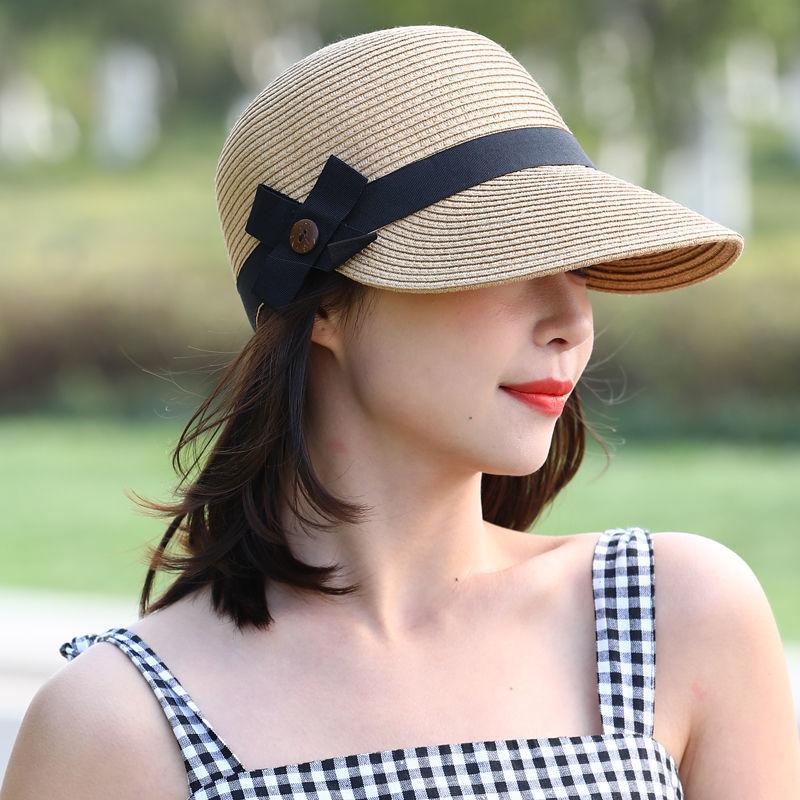 New hat women's summer straw hat sunshade beach hat sun protection sun hat cap cap equestrian hat outdoor travel