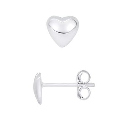 Earrings - LÉA &; ARTHUR - Domed Heart - 925 Silver - Stroller System - Children
