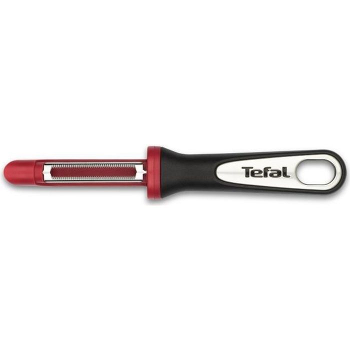 TEFAL Eplucheur à peaux souples K2074014 noir et rouge
