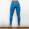 Shascullfites Høy midje Stretch Jeans Fitness Sexy Rett Passform Mote Skinny Jeans Kvinner Fersken Hofter Slank Denim Full Lengde