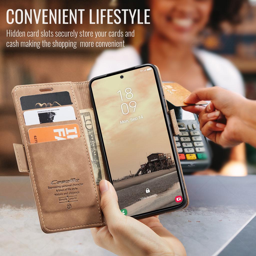 Business Leather Case For Samsung S26 Ultra S25 S24 S23 S22 Ultra Note 20 10 Plus Ultra Cards Solt Wallet Magnet Stand Bag Cover