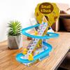 Electric Duck Climbing Stairs Toy Children Roller Coaster Set With Flashing LED Light