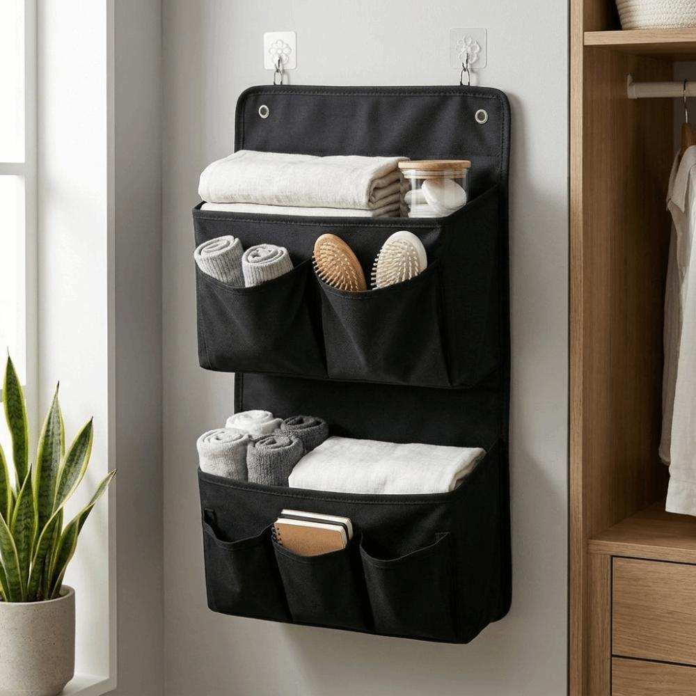 Organizzatore da parete multi-scomparto Organizzatore portaoggetti multi-tasche Borsa da appendere Armadio