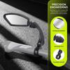 Stainless Steel  Lens Handlebar Rear View Mirror Left Side Bike Folding Rearview  Riding Gear