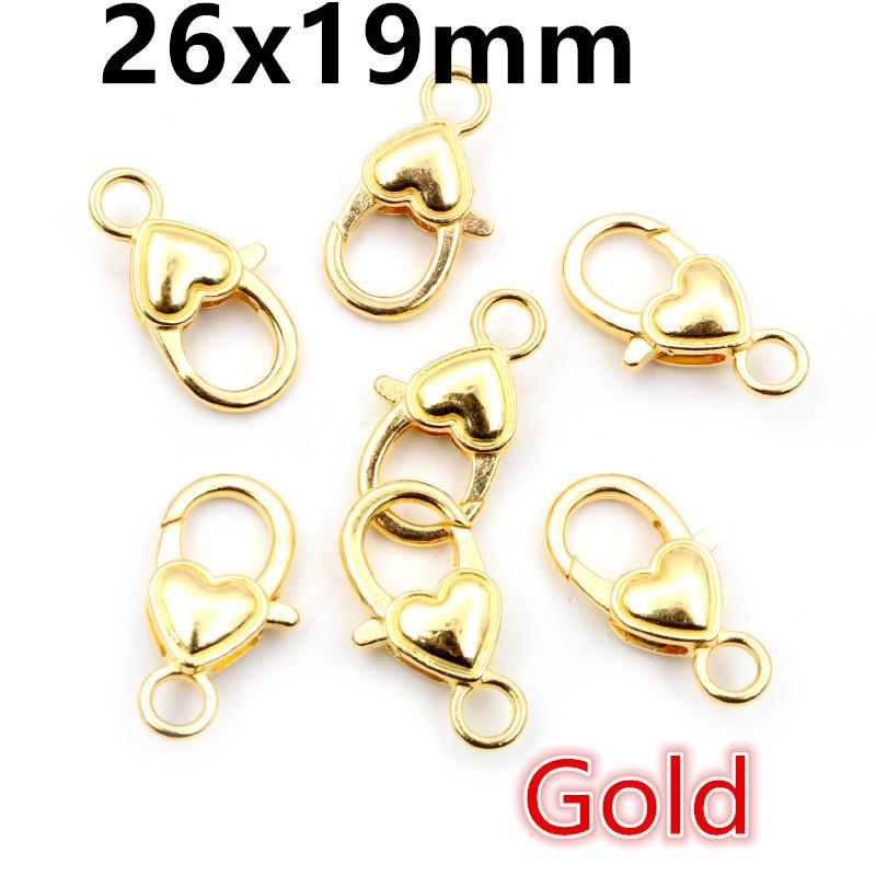 10pcs Snap Lobster Clasp Hooks Gold Silver Plated 5 Colors DIY Jewelry Making Findings for Keychain Neckalce Bracelet Supplies
